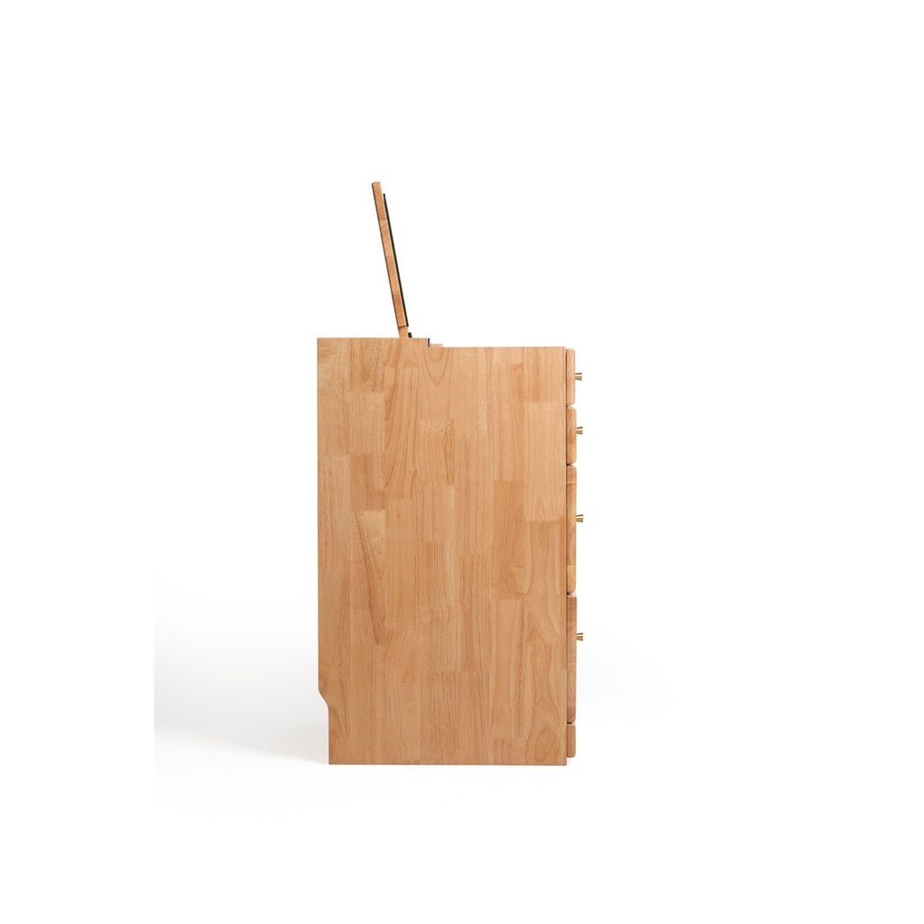 Coiffeuse 4 tiroirs et 1 miroir 60 cm en Hevea