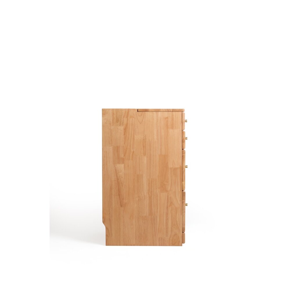 Coiffeuse 4 tiroirs et 1 miroir 60 cm en Hevea