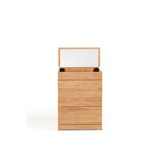 Coiffeuse 4 tiroirs et 1 miroir 60 cm en Hevea