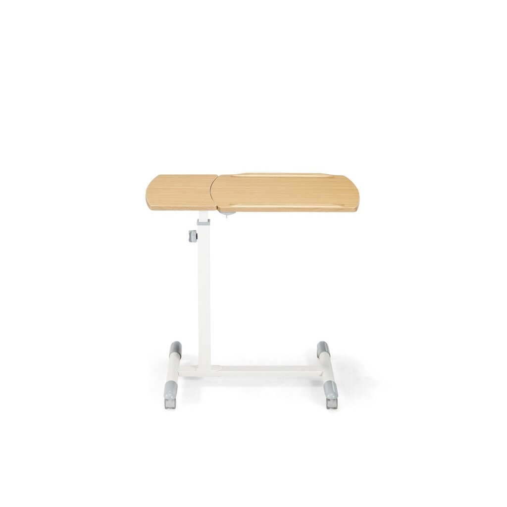 Bureau avec tablette ajustable Bois + Blanc