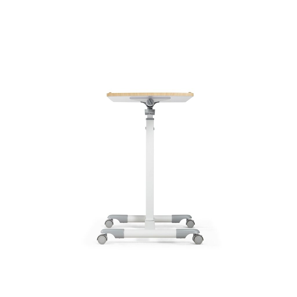 Bureau avec tablette ajustable Bois + Blanc