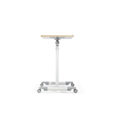 Bureau avec tablette ajustable Bois + Blanc