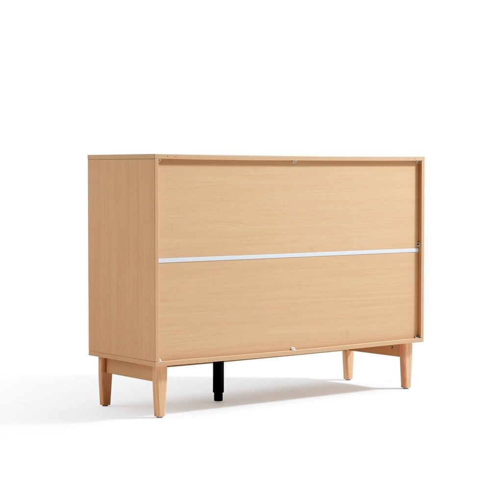 Buffet 2 portes vitrées 3 tiroirs 120 cm Bois