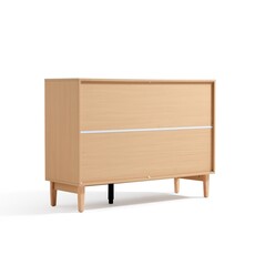 Buffet 2 portes vitrées 3 tiroirs 120 cm Bois