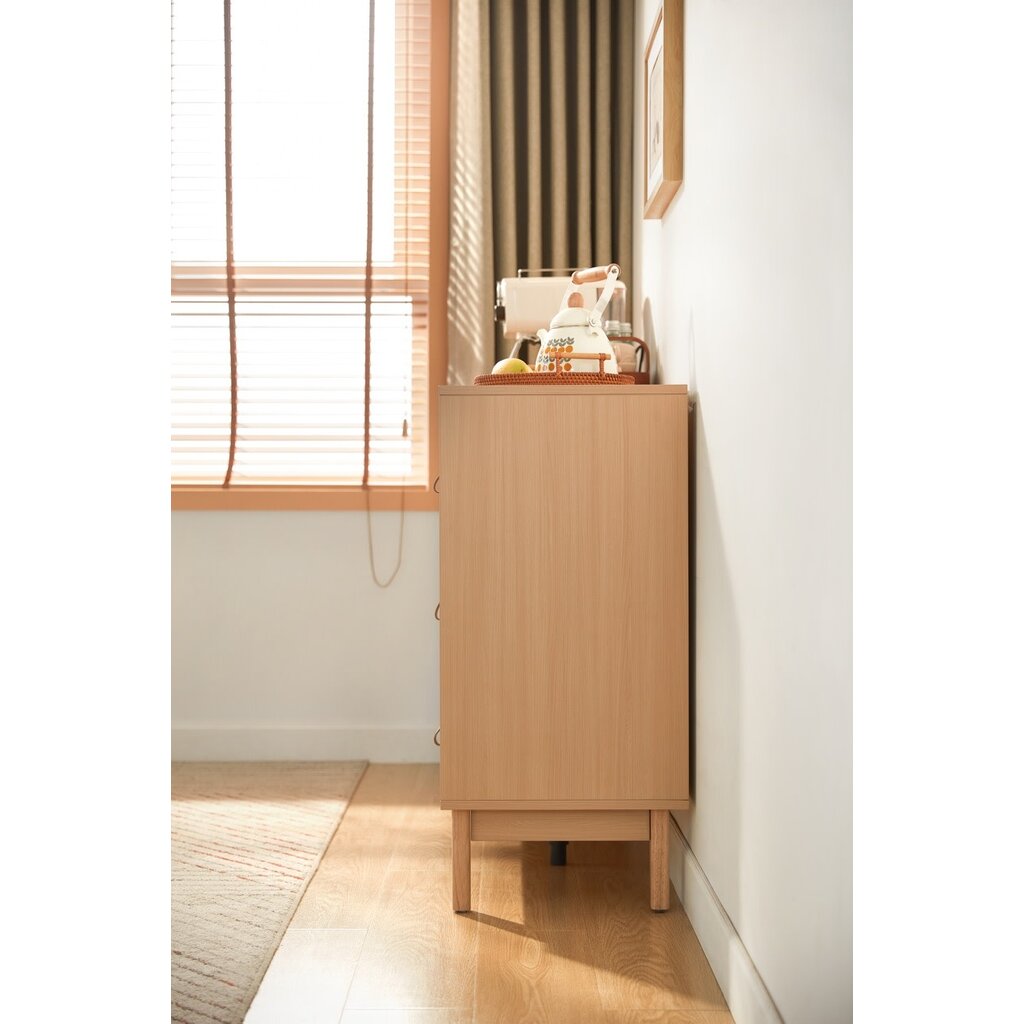 Buffet 2 portes vitrées 3 tiroirs 120 cm Bois