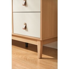 Buffet 2 portes vitrées 3 tiroirs 120 cm Bois