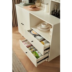Vaisselier 4 portes et 2 tiroirs 120 cm Blanc