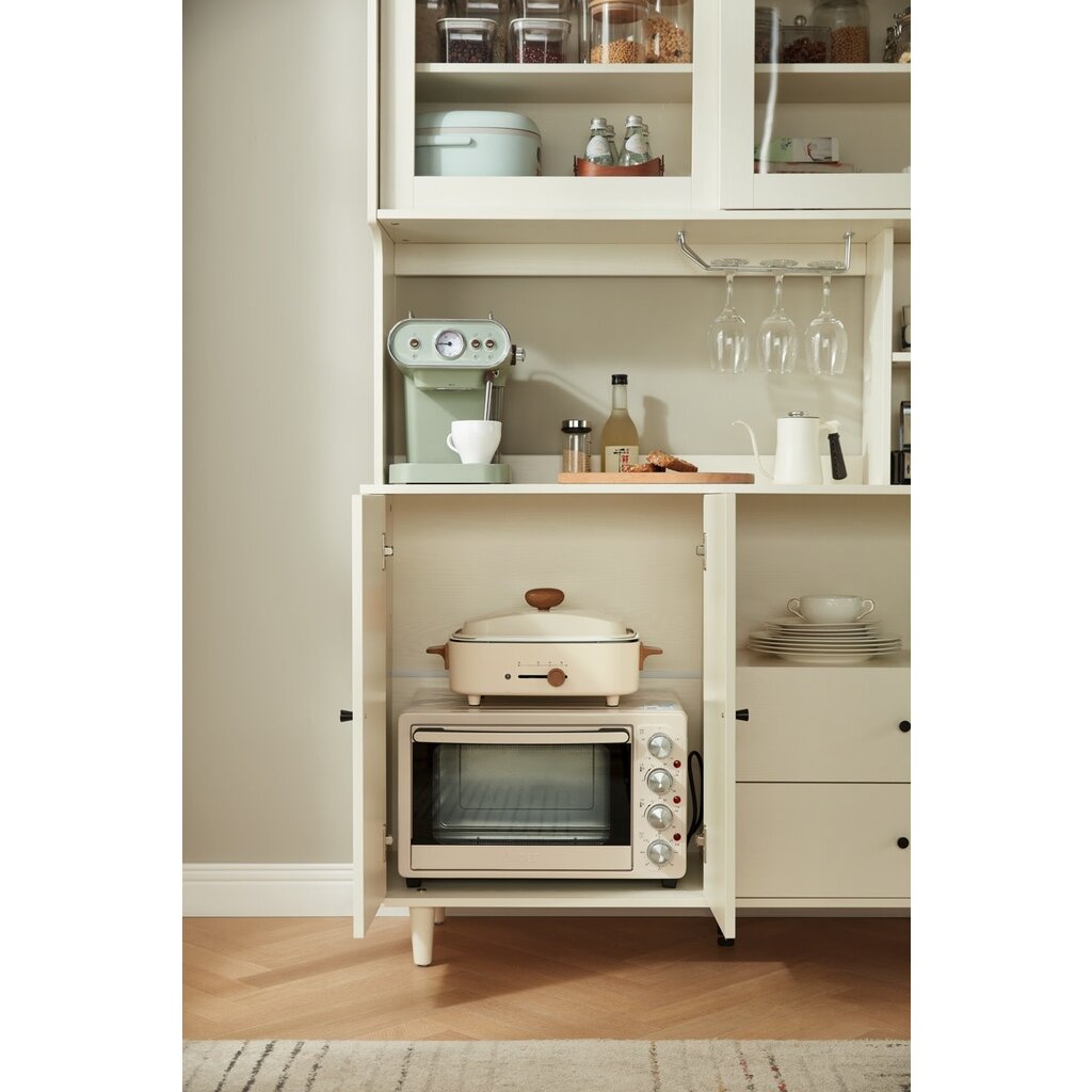 Vaisselier 4 portes et 2 tiroirs 120 cm Blanc