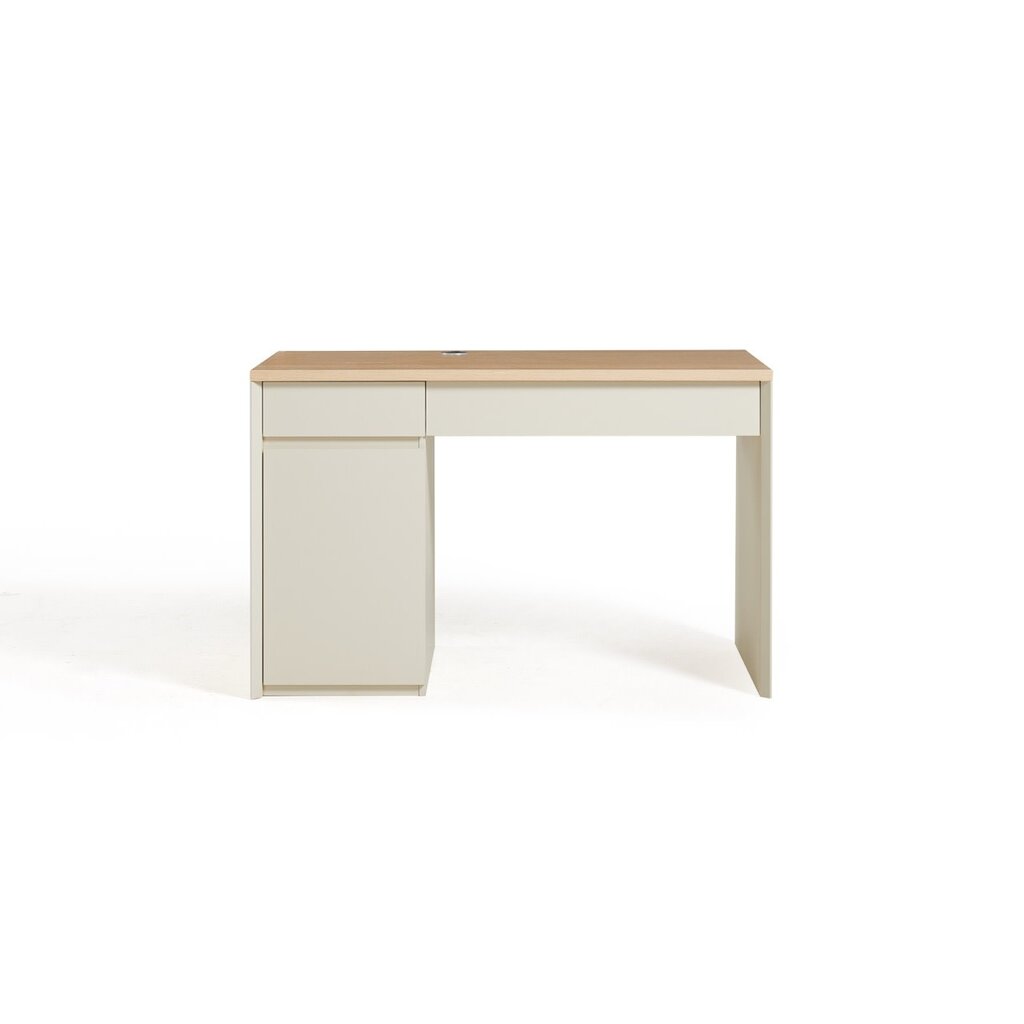 Bureau 1 porte 120 cm Bois et blanc