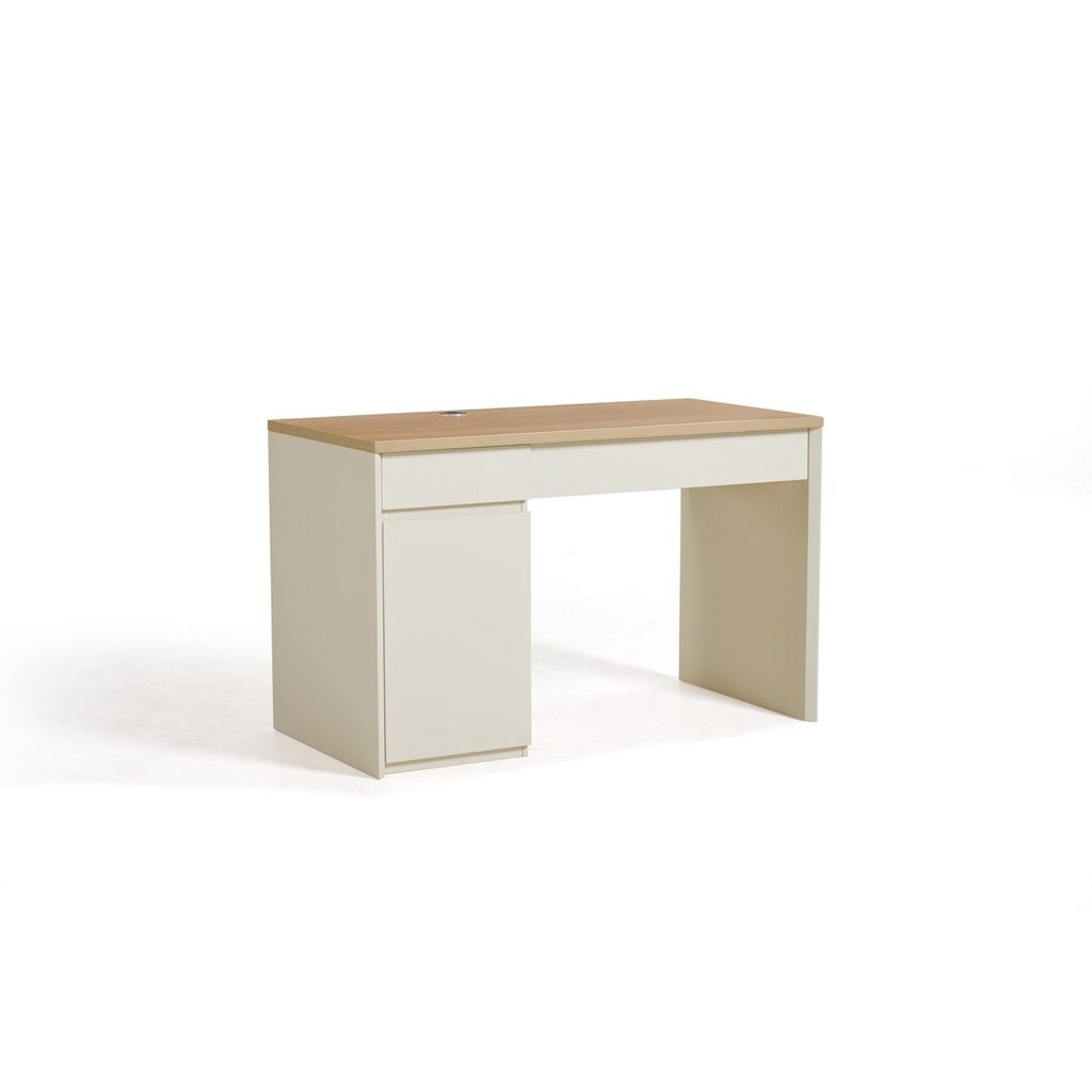 Bureau 1 porte 120 cm Bois et blanc