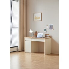 Bureau 1 porte 120 cm Bois et blanc