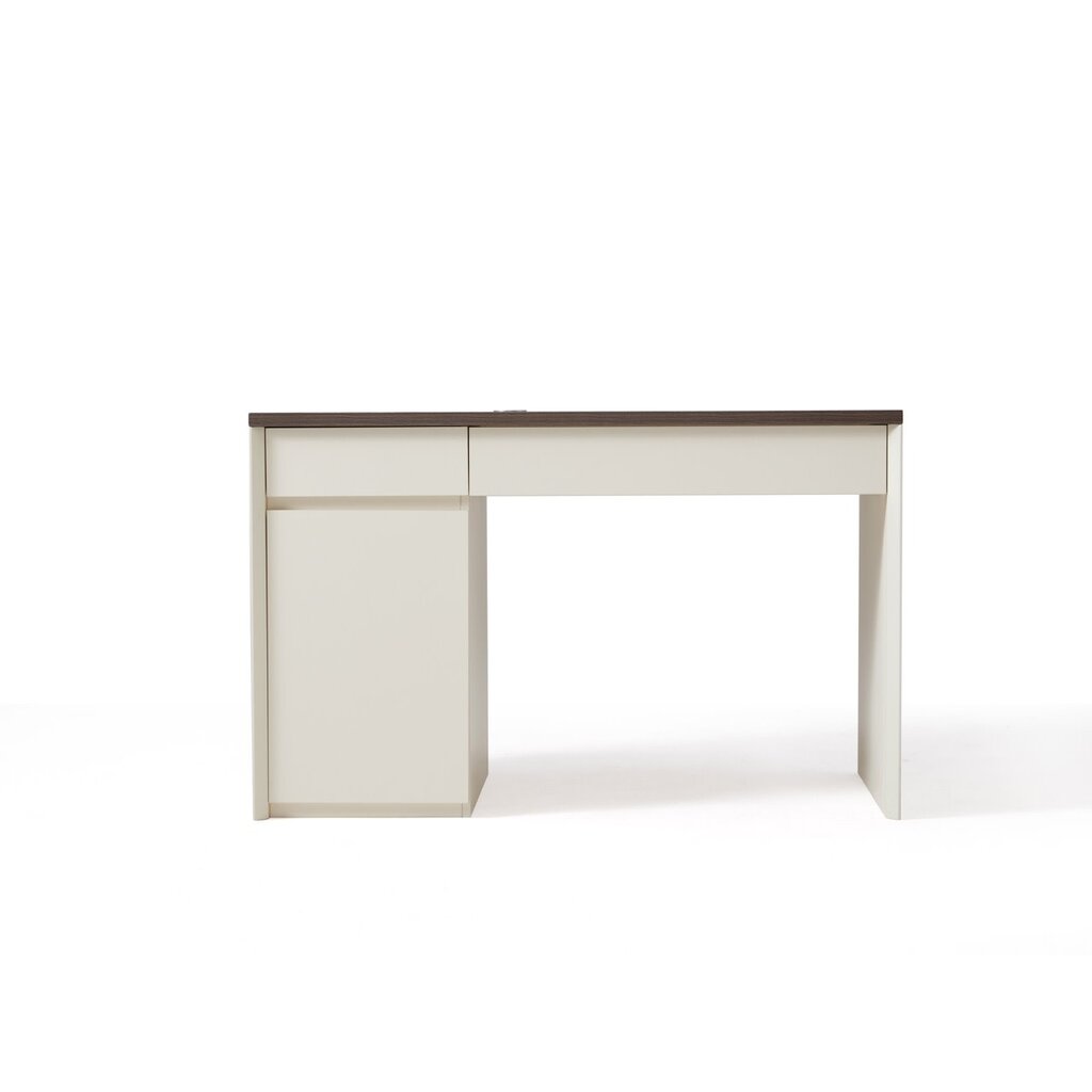 Bureau 1 porte 120 cm Noisette et Blanc
