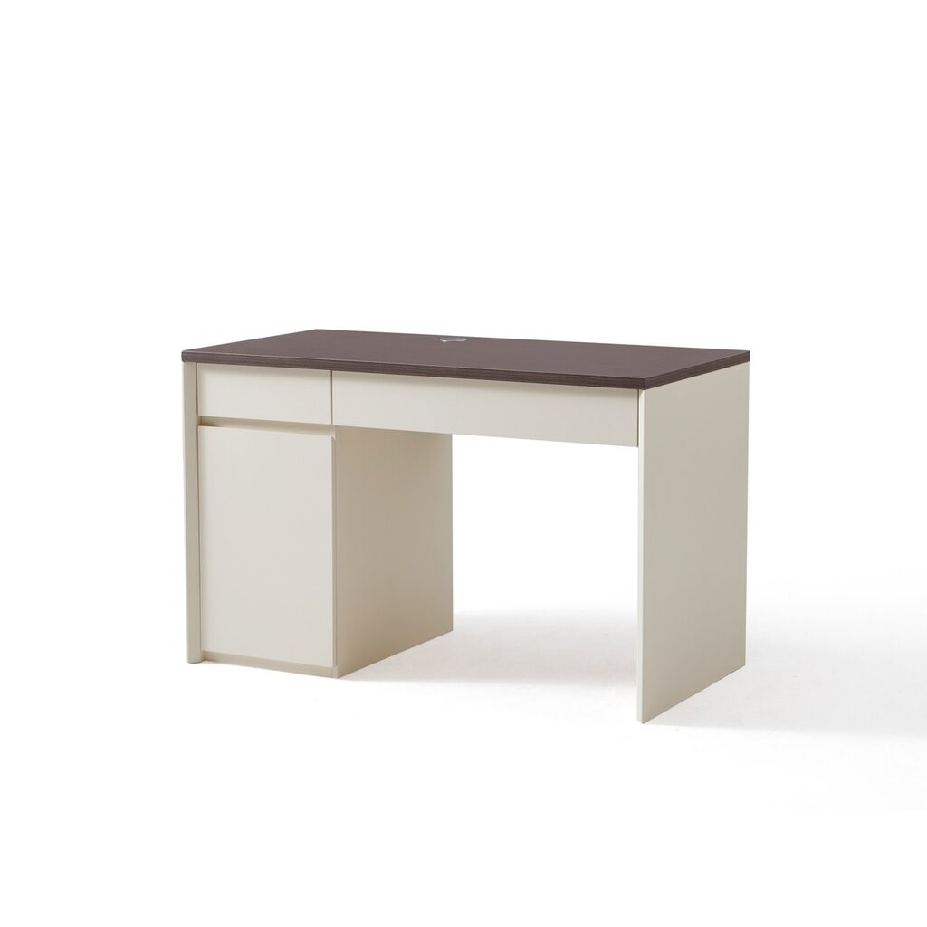 Bureau 1 porte 120 cm Noisette et Blanc