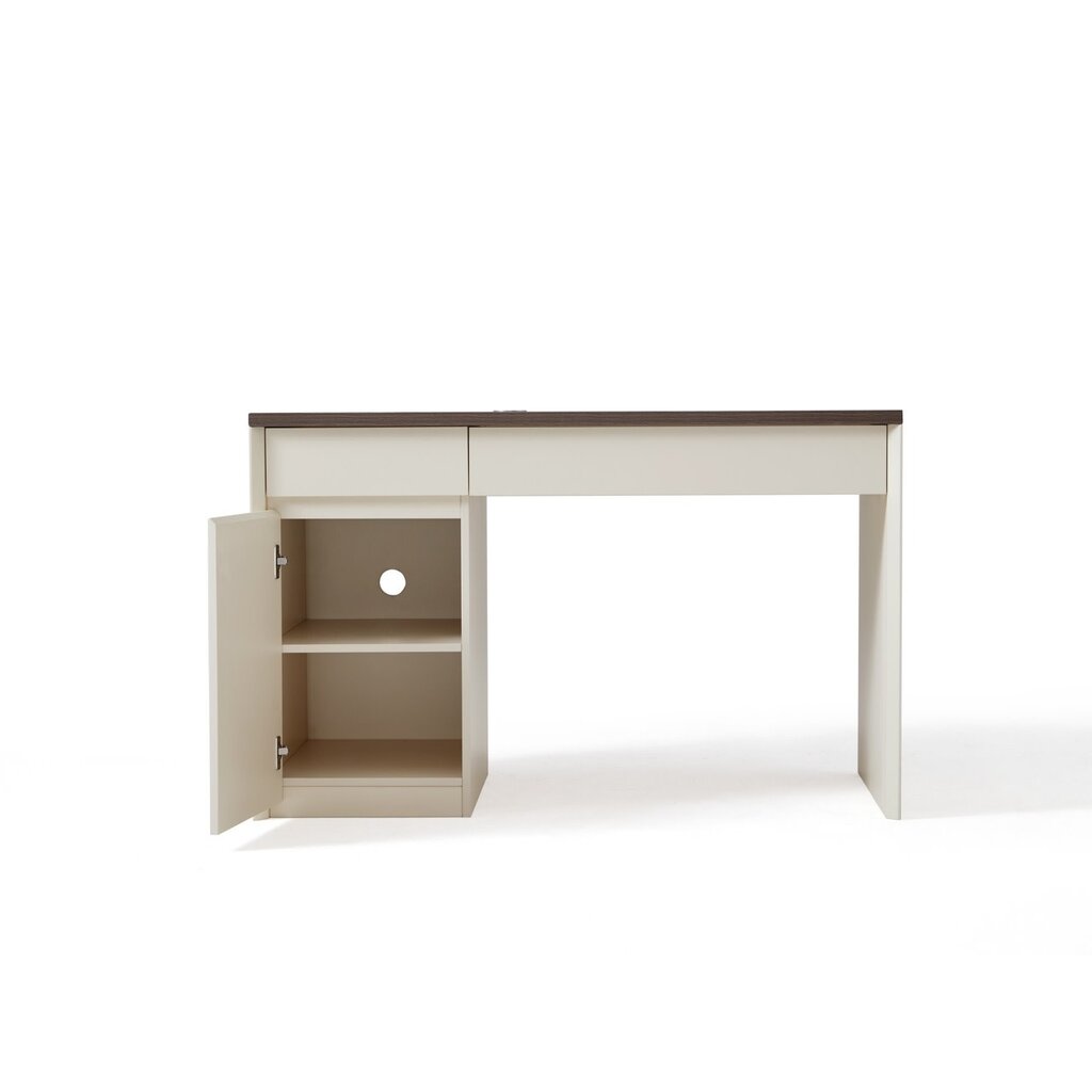 Bureau 1 porte 120 cm Noisette et Blanc