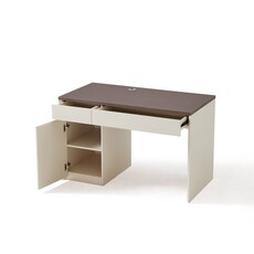 Bureau 1 porte 120 cm Noisette et Blanc
