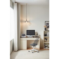 Bureau 1 porte 120 cm Noisette et Blanc