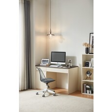 Bureau 1 porte 120 cm Noisette et Blanc