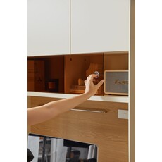 Bureau 4 portes 120 cm Bois et Blanc