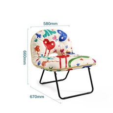 Chaise pliante "Je L'adore" en cuire écologique