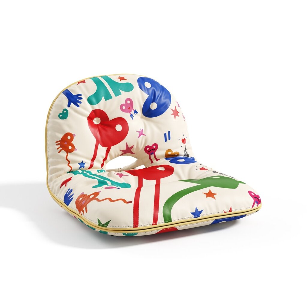 Chaise pliante "Je L'adore" en cuir écologique