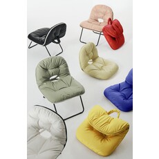 Chaise pliante "Je L'adore" en cuire écologique
