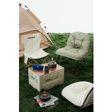 Chaise pliante "Je L'adore" en cuir écologique