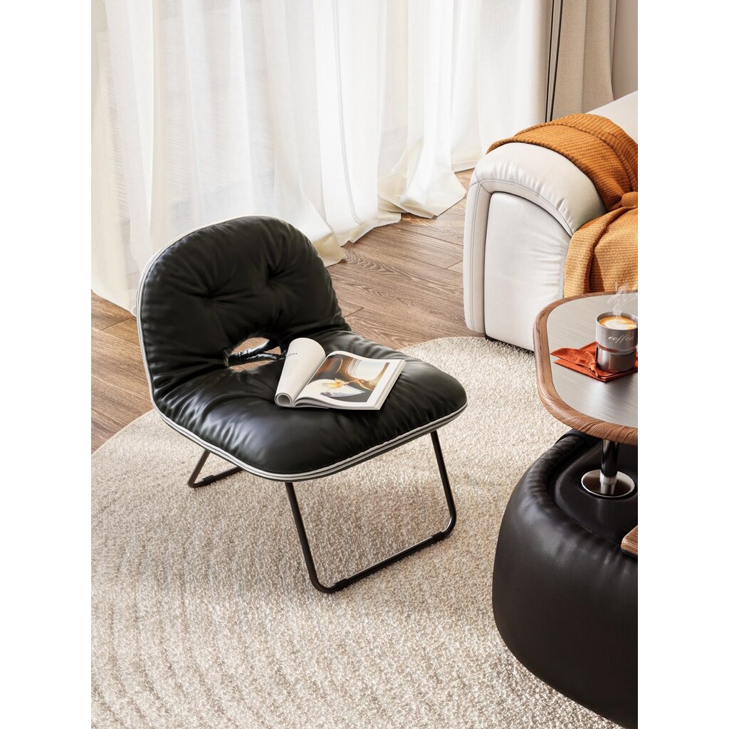 Chaise pliante "Je L'adore" en cuir écologique