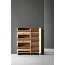 Meuble à chaussures 1 porte 3 tiroirs 98 cm Bois
