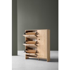 Meuble à chaussures 1 porte 3 tiroirs 98 cm Bois