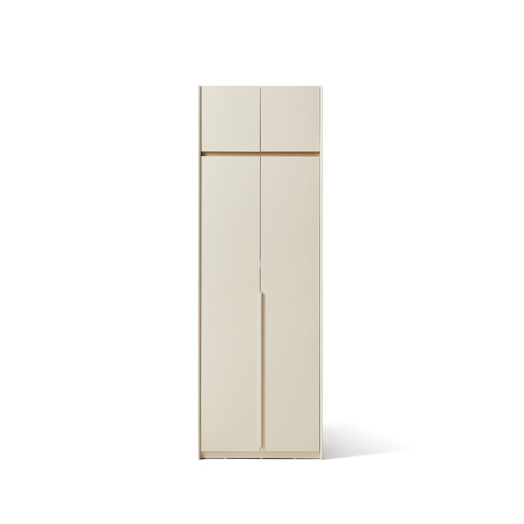 Étagère colonne 240 cm Bois + Blanc