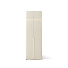 Étagère colonne 240 cm Bois + Blanc