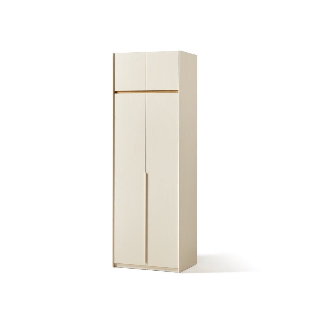 Étagère colonne 240 cm Bois + Blanc