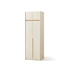Étagère colonne 240 cm Bois + Blanc