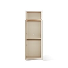 Étagère colonne 240 cm Bois + Blanc