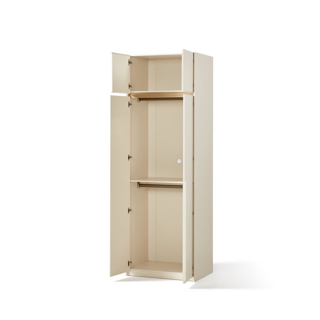 Étagère colonne 240 cm Bois + Blanc