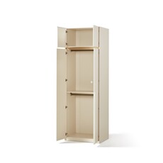 Étagère colonne 240 cm Bois + Blanc