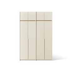Étagère colonne 240 cm Bois + Blanc
