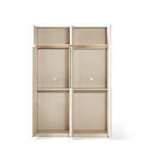 Étagère colonne 240 cm Bois + Blanc