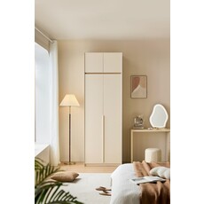 Étagère colonne 240 cm Bois + Blanc