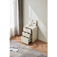 Commode 3 tiroirs 45 cm Blanc