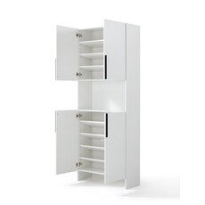 Armoire d'entrée 4 portes 79x33x200 cm Blanc