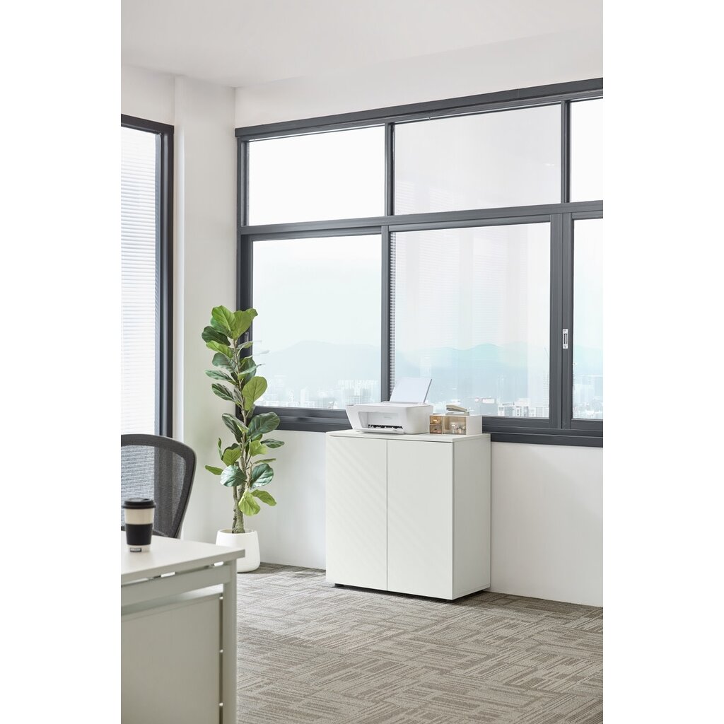 Placard 2 portes de bureaux 80x40x85 cm Blanc