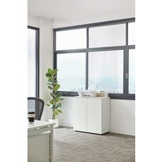 Placard 2 portes de bureaux 80x40x85 cm Blanc