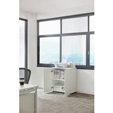 Placard 2 portes de bureaux 80x40x85 cm Blanc