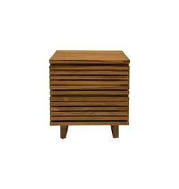 Surya table de chevet 2 tiroirs 42x37x48 cm