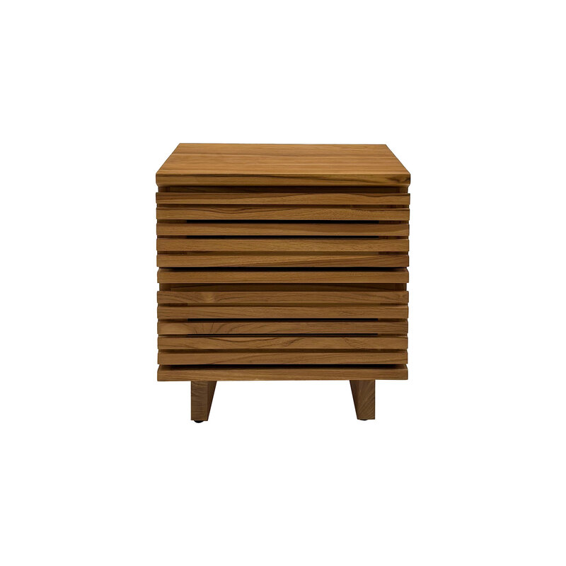 Surya table de chevet 2 tiroirs 42x37x48 cm