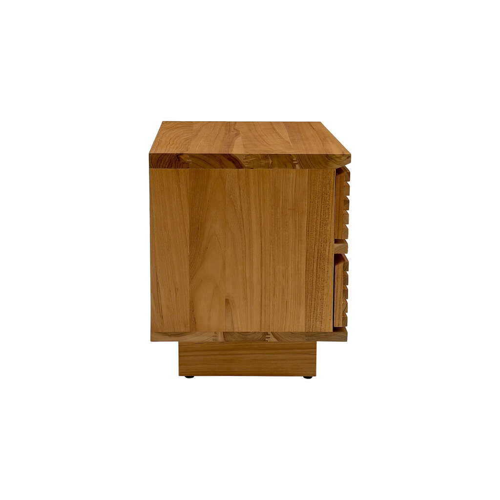 Surya table de chevet 2 tiroirs 42x37x48 cm