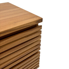 Surya table de chevet 2 tiroirs 42x37x48 cm