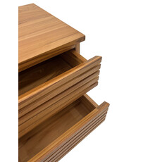 Surya table de chevet 2 tiroirs 42x37x48 cm