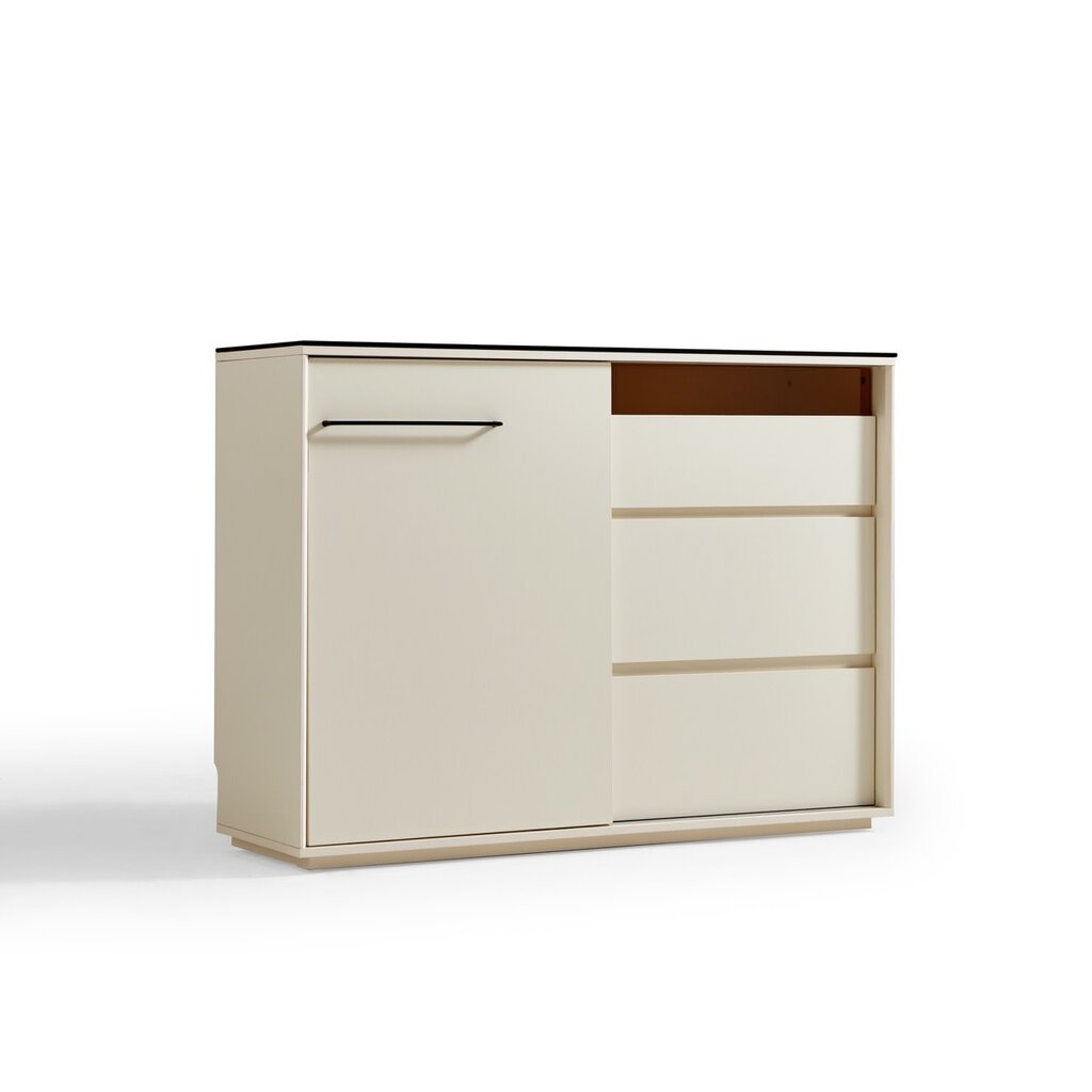 Buffet moderne surface en verre 120 cm